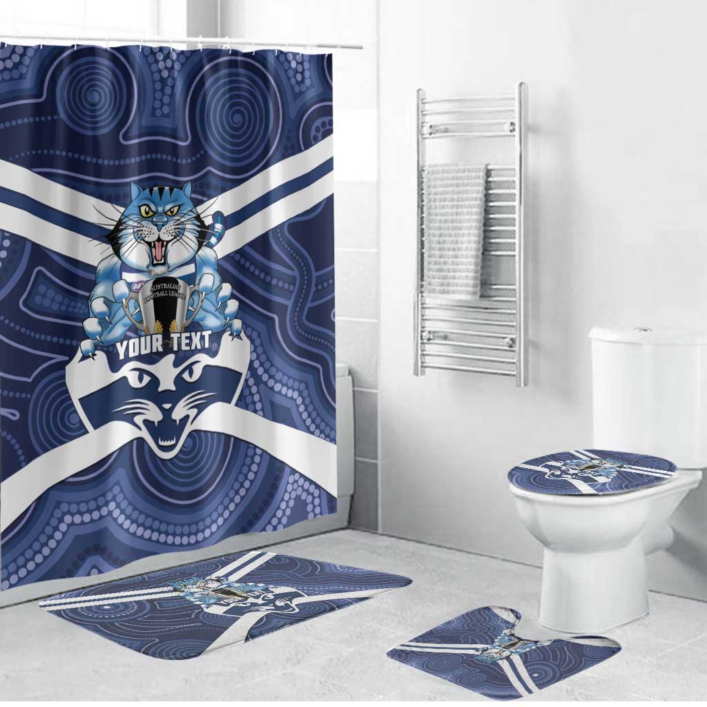 AFL Cats Football Personalised Bathroom Set Final Geelong Premiers Trophy Aboriginal - Aussie Hoodie