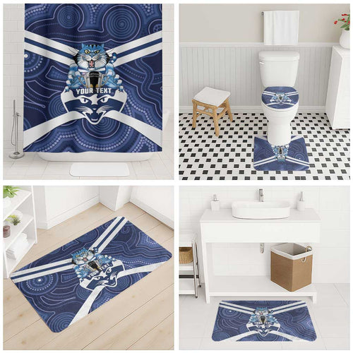AFL Cats Football Personalised Bathroom Set Final Geelong Premiers Trophy Aboriginal - Aussie Hoodie