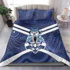 AFL Cats Football Personalised Bedding Set Final Geelong Premiers Trophy Aboriginal - Aussie Hoodie