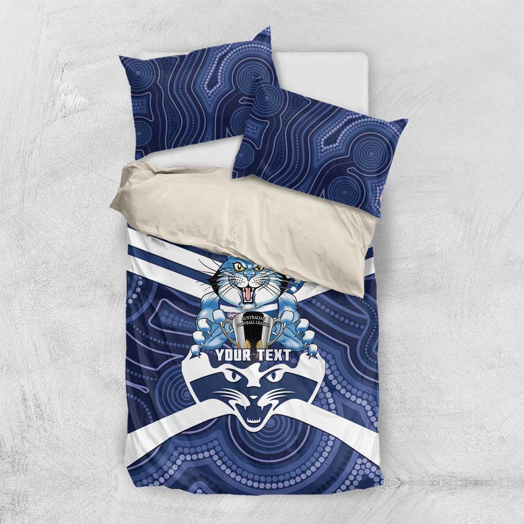 AFL Cats Football Personalised Bedding Set Final Geelong Premiers Trophy Aboriginal - Aussie Hoodie