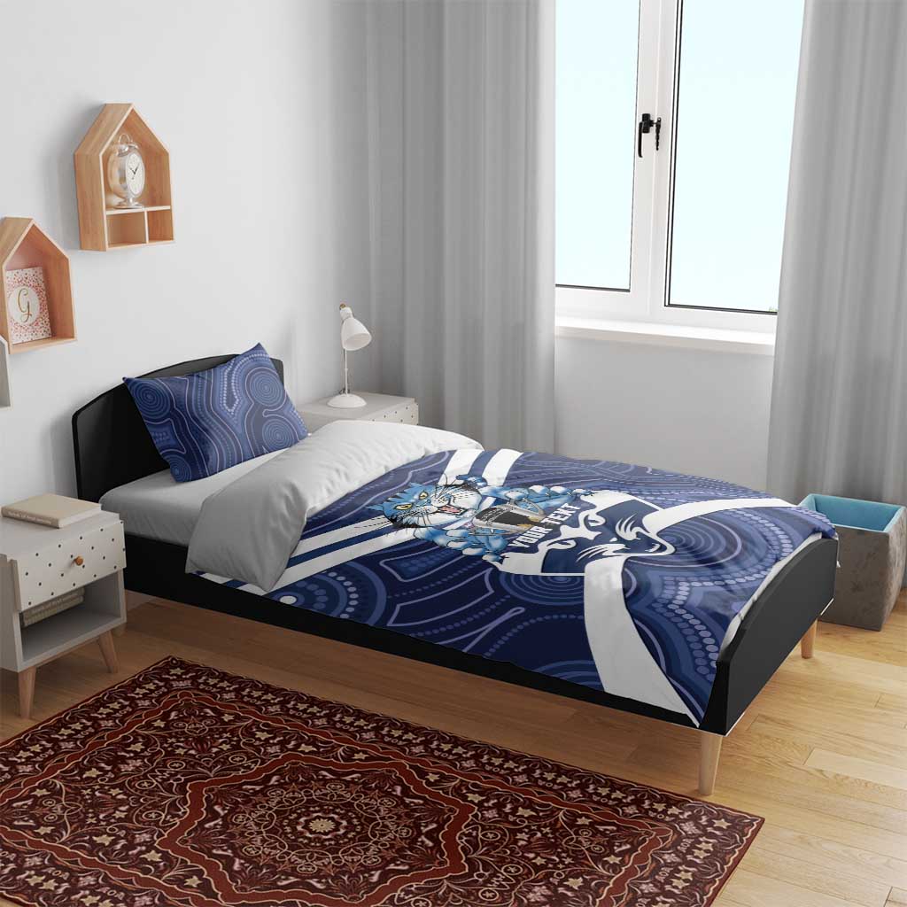 AFL Cats Football Personalised Bedding Set Final Geelong Premiers Trophy Aboriginal - Aussie Hoodie