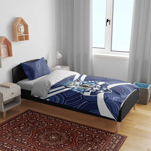 AFL Cats Football Personalised Bedding Set Final Geelong Premiers Trophy Aboriginal - Aussie Hoodie