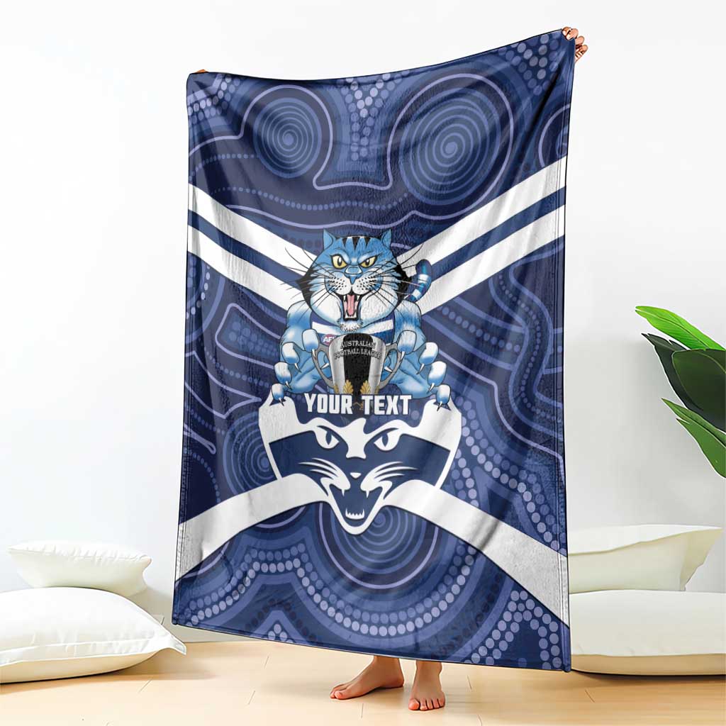 AFL Cats Football Personalised Blanket Final Geelong Premiers Trophy Aboriginal - Aussie Hoodie
