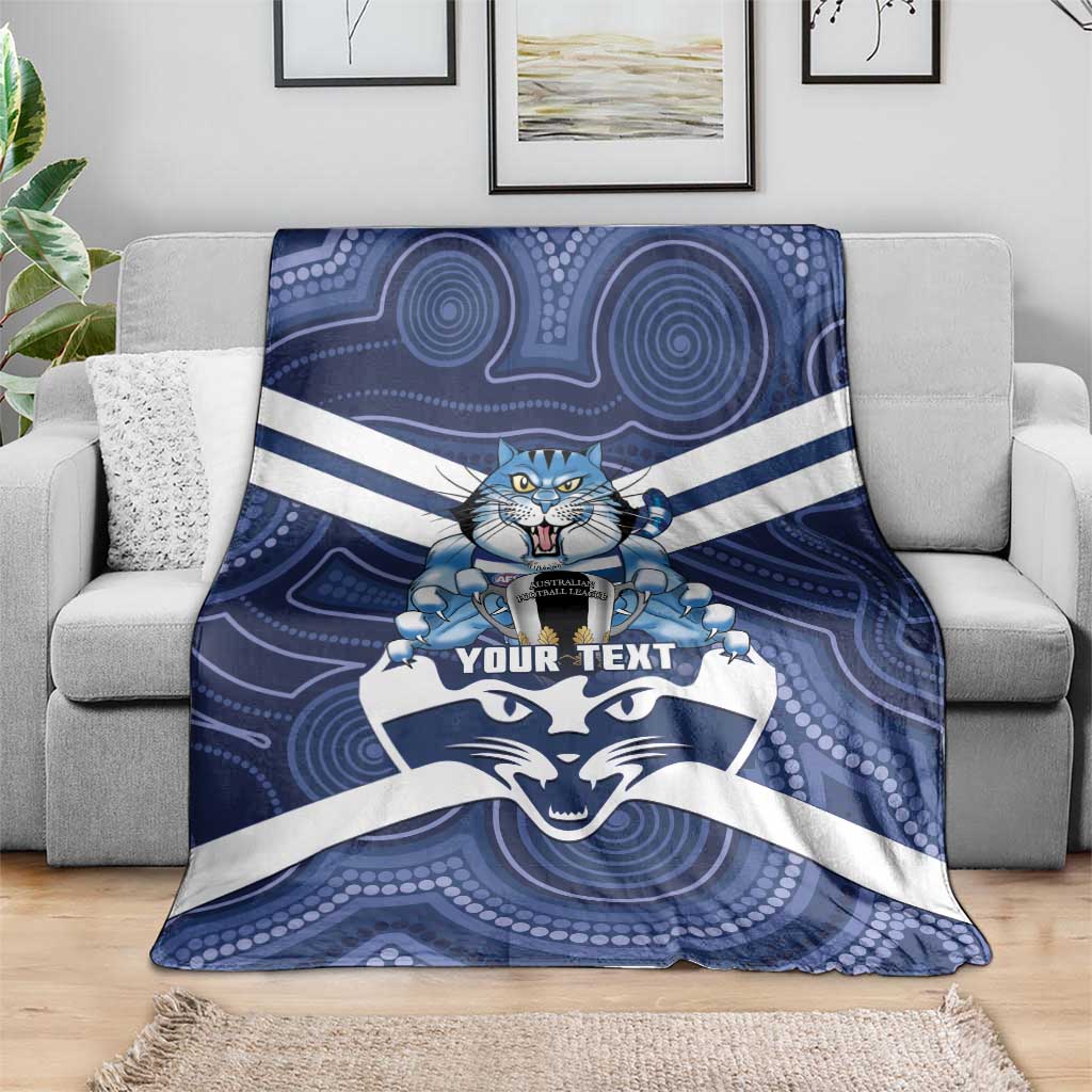 AFL Cats Football Personalised Blanket Final Geelong Premiers Trophy Aboriginal - Aussie Hoodie