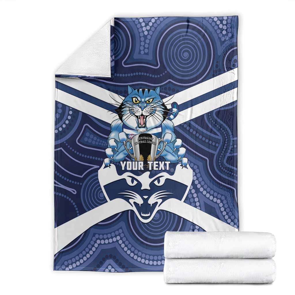 AFL Cats Football Personalised Blanket Final Geelong Premiers Trophy Aboriginal - Aussie Hoodie