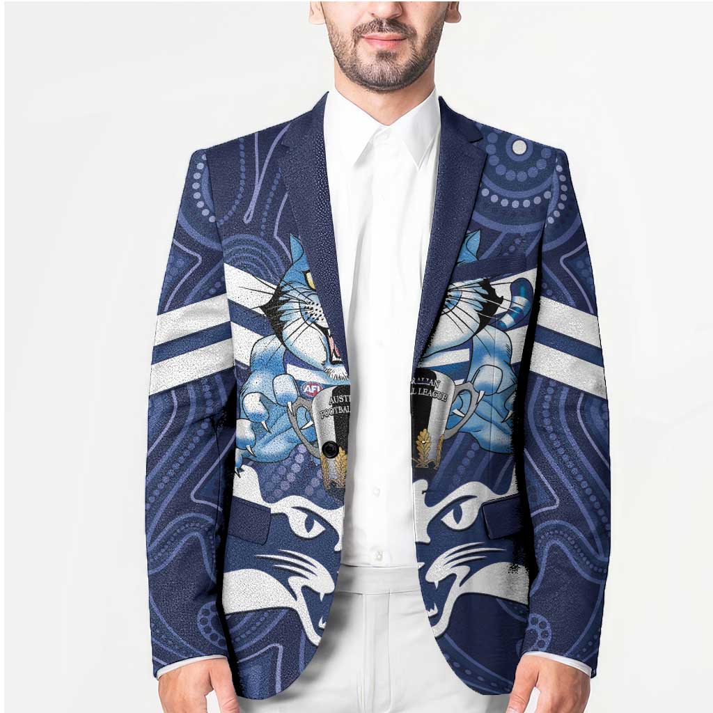 AFL Cats Football Personalised Blazer Final Geelong Premiers Trophy Aboriginal - Aussie Hoodie
