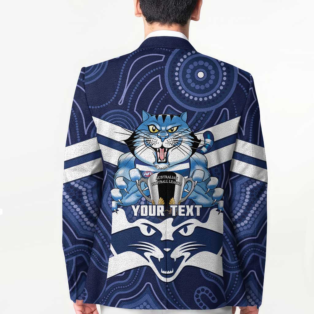 AFL Cats Football Personalised Blazer Final Geelong Premiers Trophy Aboriginal - Aussie Hoodie