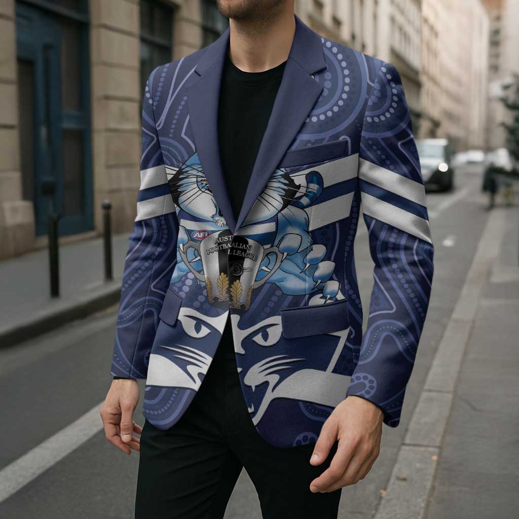 AFL Cats Football Personalised Blazer Final Geelong Premiers Trophy Aboriginal - Aussie Hoodie