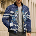 AFL Cats Football Personalised Bomber Puffer Jacket Final Geelong Premiers Trophy Aboriginal - Aussie Hoodie