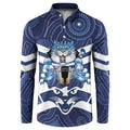 AFL Cats Football Personalised Button Sweatshirt Final Geelong Premiers Trophy Aboriginal - Aussie Hoodie