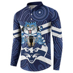 AFL Cats Football Personalised Button Sweatshirt Final Geelong Premiers Trophy Aboriginal - Aussie Hoodie