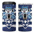 AFL Cats Football Personalised 4 in 1 Can Cooler Tumbler Final Geelong Premiers Trophy Aboriginal - Aussie Hoodie