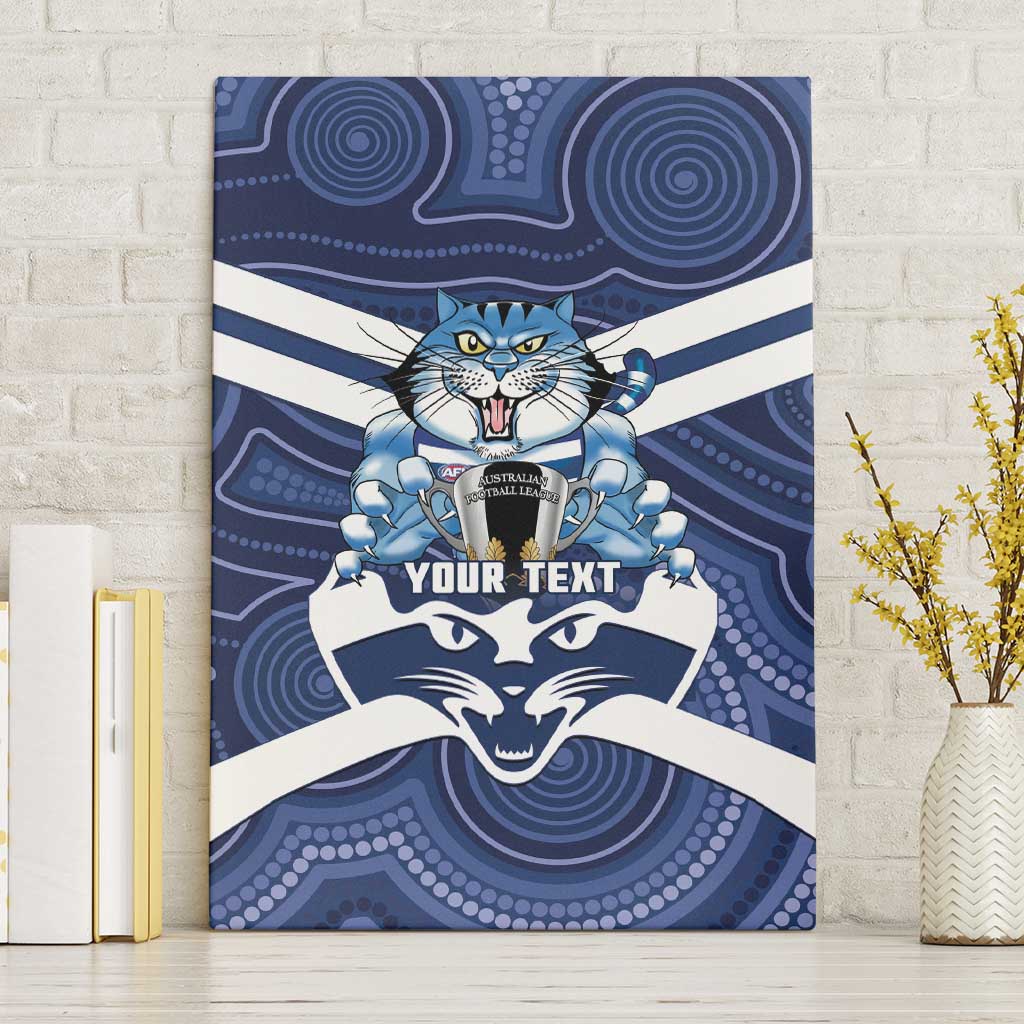 AFL Cats Football Personalised Canvas Wall Art Final Geelong Premiers Trophy Aboriginal - Aussie Hoodie