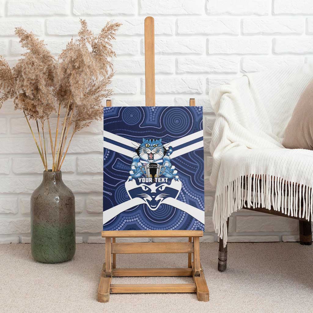 AFL Cats Football Personalised Canvas Wall Art Final Geelong Premiers Trophy Aboriginal - Aussie Hoodie