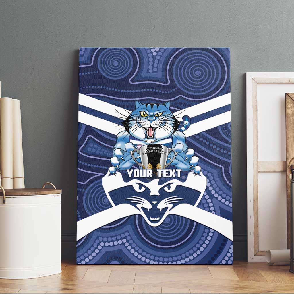 AFL Cats Football Personalised Canvas Wall Art Final Geelong Premiers Trophy Aboriginal - Aussie Hoodie