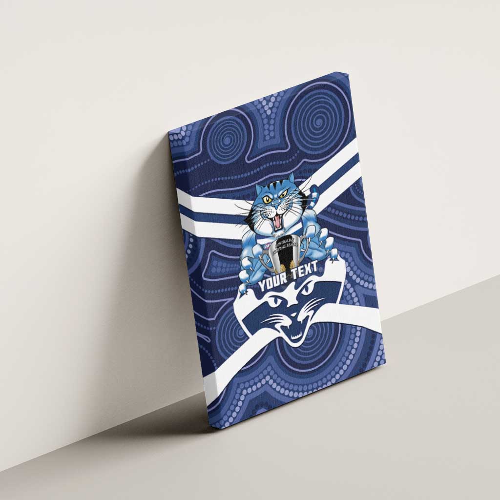 AFL Cats Football Personalised Canvas Wall Art Final Geelong Premiers Trophy Aboriginal - Aussie Hoodie