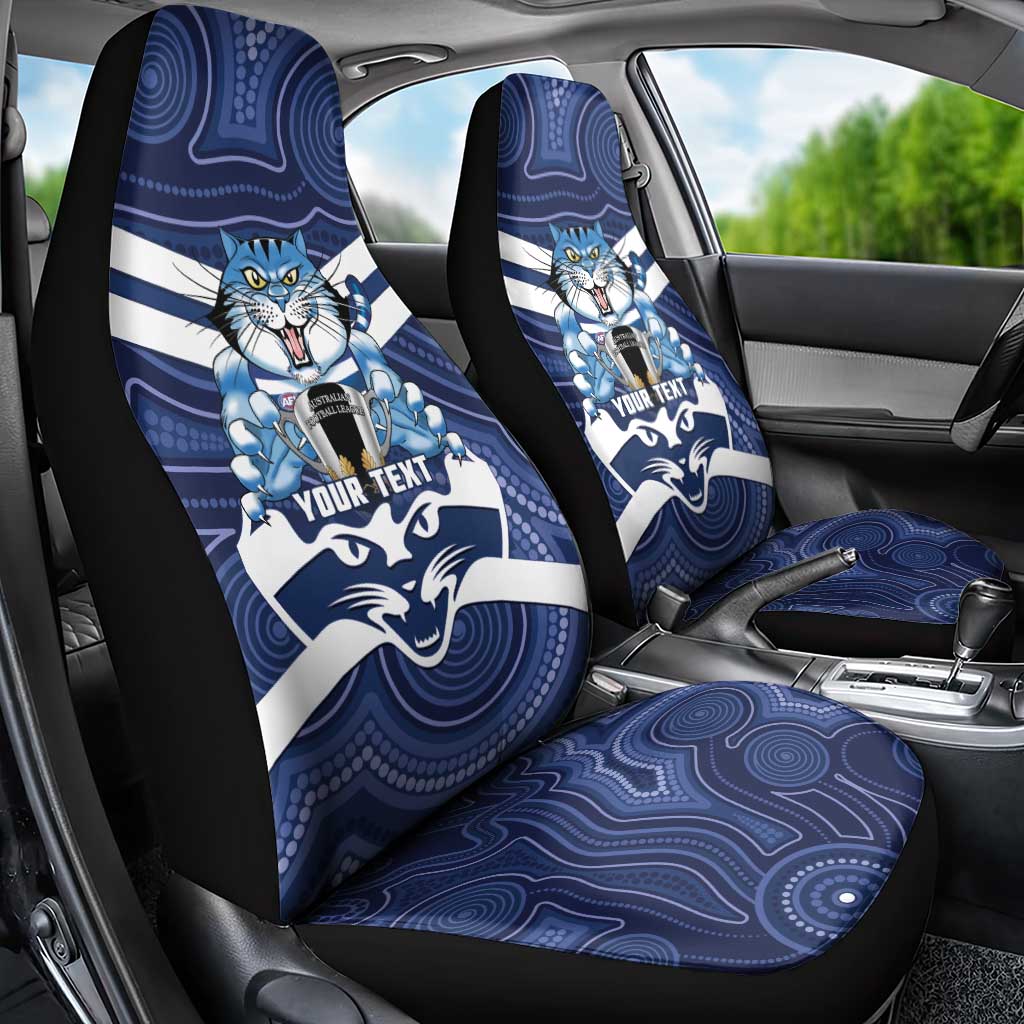 AFL Cats Football Personalised Car Seat Cover Final Geelong Premiers Trophy Aboriginal - Aussie Hoodie