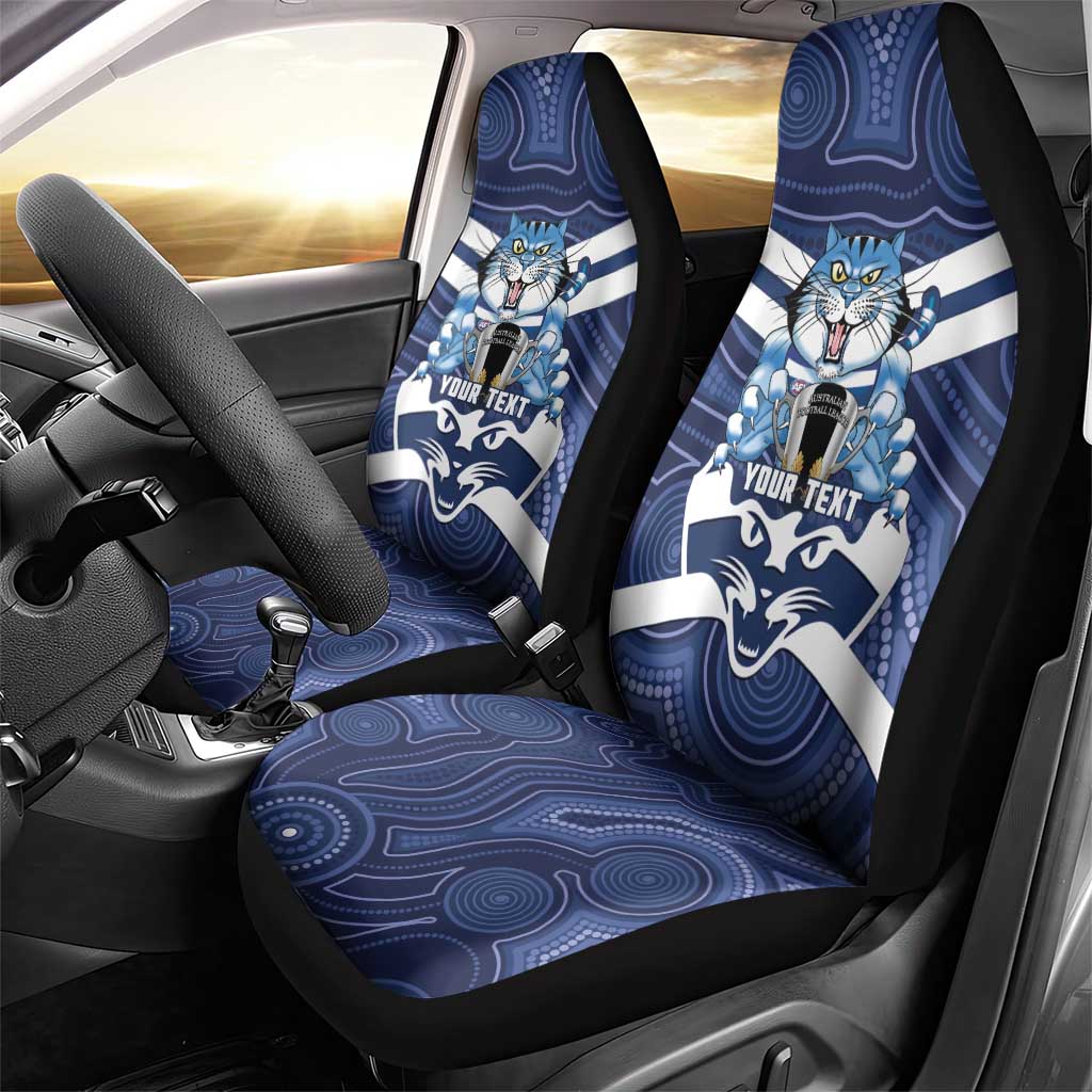 AFL Cats Football Personalised Car Seat Cover Final Geelong Premiers Trophy Aboriginal - Aussie Hoodie
