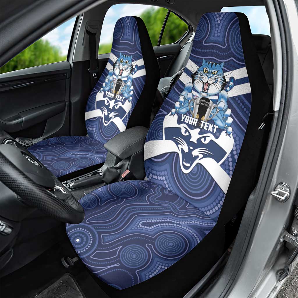 AFL Cats Football Personalised Car Seat Cover Final Geelong Premiers Trophy Aboriginal - Aussie Hoodie