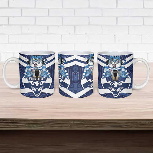 AFL Cats Football Personalised Ceramic Mug Final Geelong Premiers Trophy Aboriginal - Aussie Hoodie