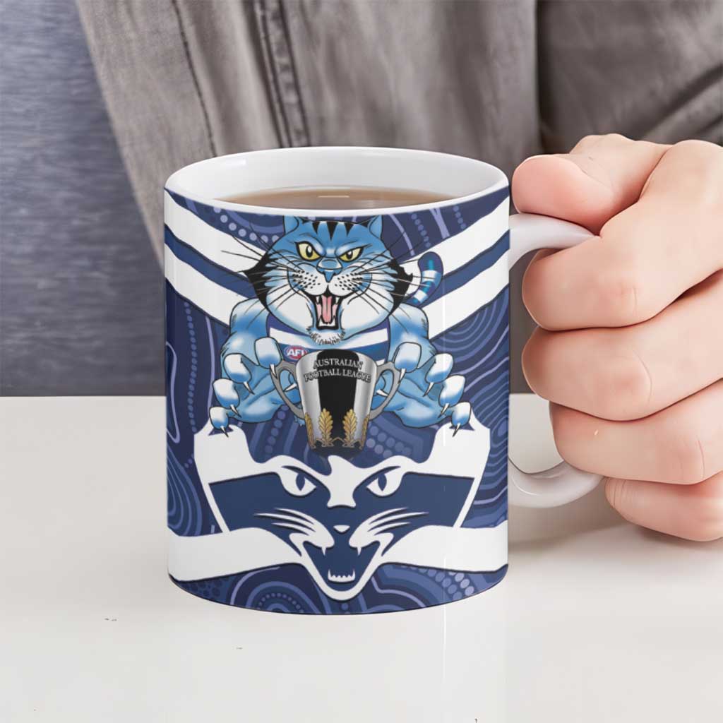 AFL Cats Football Personalised Ceramic Mug Final Geelong Premiers Trophy Aboriginal - Aussie Hoodie