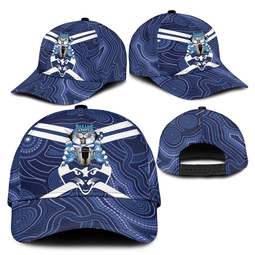 AFL Cats Football Classic Cap Final Geelong Premiers Trophy Aboriginal - Aussie Hoodie