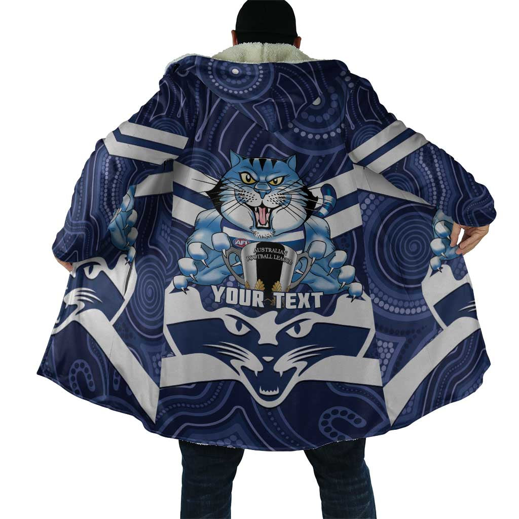 AFL Cats Football Personalised Cloak Final Geelong Premiers Trophy Aboriginal - Aussie Hoodie