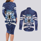AFL Cats Football Personalised Couples Matching Long Sleeve Bodycon Dress and Long Sleeve Button Shirt Final Geelong Premiers Trophy Aboriginal - Aussie Hoodie