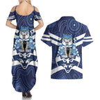 AFL Cats Football Personalised Couples Matching Summer Maxi Dress and Hawaiian Shirt Final Geelong Premiers Trophy Aboriginal - Aussie Hoodie