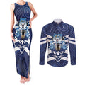 AFL Cats Football Personalised Couples Matching Tank Maxi Dress and Long Sleeve Button Shirt Final Geelong Premiers Trophy Aboriginal - Aussie Hoodie