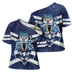 AFL Cats Football Personalised Cross Shoulder Shirt Final Geelong Premiers Trophy Aboriginal - Aussie Hoodie