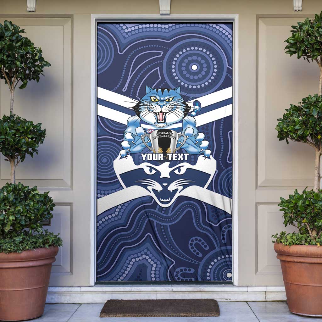 AFL Cats Football Personalised Door Cover Final Geelong Premiers Trophy Aboriginal - Aussie Hoodie