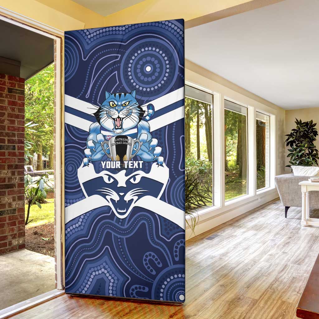 AFL Cats Football Personalised Door Cover Final Geelong Premiers Trophy Aboriginal - Aussie Hoodie