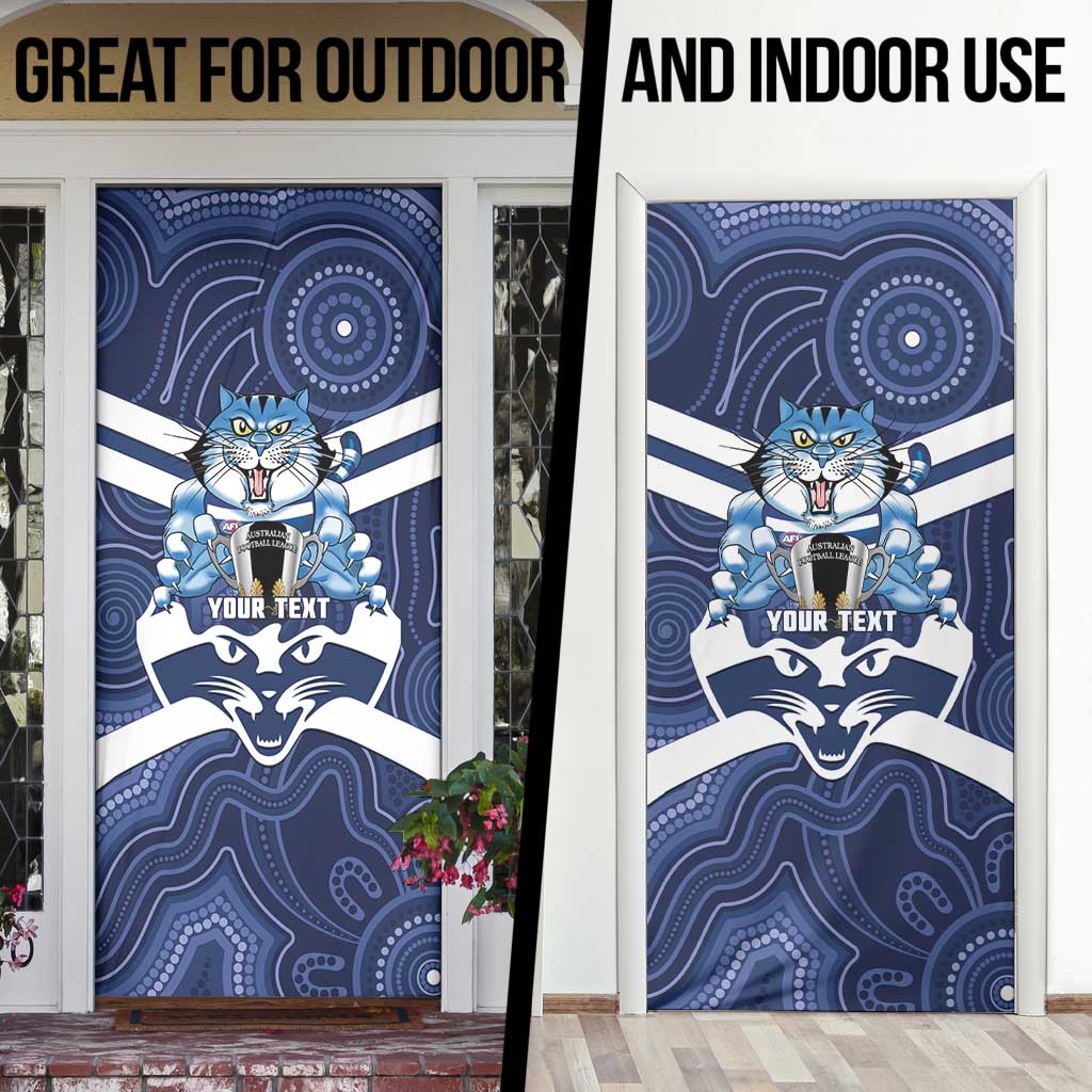 AFL Cats Football Personalised Door Cover Final Geelong Premiers Trophy Aboriginal - Aussie Hoodie