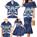 AFL Cats Football Personalised Family Matching Mermaid Dress and Hawaiian Shirt Final Geelong Premiers Trophy Aboriginal - Aussie Hoodie