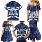 AFL Cats Football Personalised Family Matching Mermaid Dress and Hawaiian Shirt Final Geelong Premiers Trophy Aboriginal - Aussie Hoodie