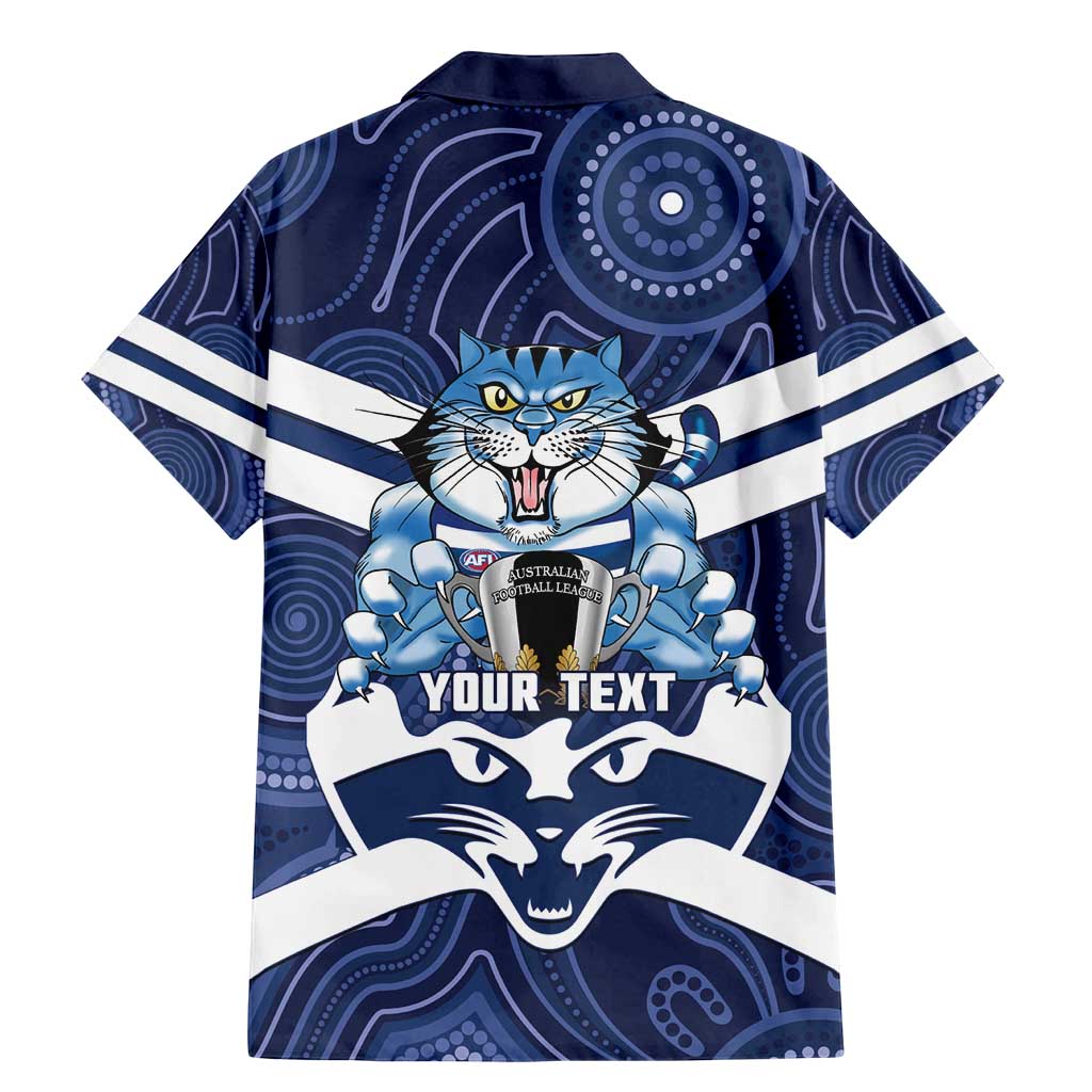 AFL Cats Football Personalised Family Matching Mermaid Dress and Hawaiian Shirt Final Geelong Premiers Trophy Aboriginal - Aussie Hoodie