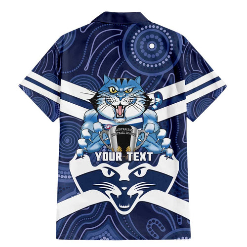 AFL Cats Football Personalised Family Matching Mermaid Dress and Hawaiian Shirt Final Geelong Premiers Trophy Aboriginal - Aussie Hoodie