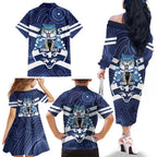 AFL Cats Football Personalised Family Matching Off The Shoulder Long Sleeve Dress and Hawaiian Shirt Final Geelong Premiers Trophy Aboriginal - Aussie Hoodie