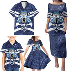 AFL Cats Football Personalised Family Matching Puletasi and Hawaiian Shirt Final Geelong Premiers Trophy Aboriginal - Aussie Hoodie