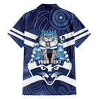 AFL Cats Football Personalised Family Matching Short Sleeve Bodycon Dress and Hawaiian Shirt Final Geelong Premiers Trophy Aboriginal - Aussie Hoodie