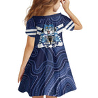 AFL Cats Football Personalised Family Matching Summer Maxi Dress and Hawaiian Shirt Final Geelong Premiers Trophy Aboriginal - Aussie Hoodie