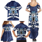 AFL Cats Football Personalised Family Matching Summer Maxi Dress and Hawaiian Shirt Final Geelong Premiers Trophy Aboriginal - Aussie Hoodie