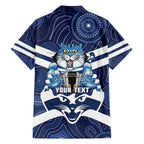AFL Cats Football Personalised Family Matching Summer Maxi Dress and Hawaiian Shirt Final Geelong Premiers Trophy Aboriginal - Aussie Hoodie