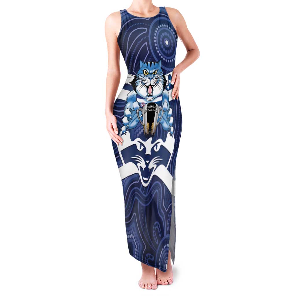 AFL Cats Football Personalised Family Matching Tank Maxi Dress and Hawaiian Shirt Final Geelong Premiers Trophy Aboriginal - Aussie Hoodie
