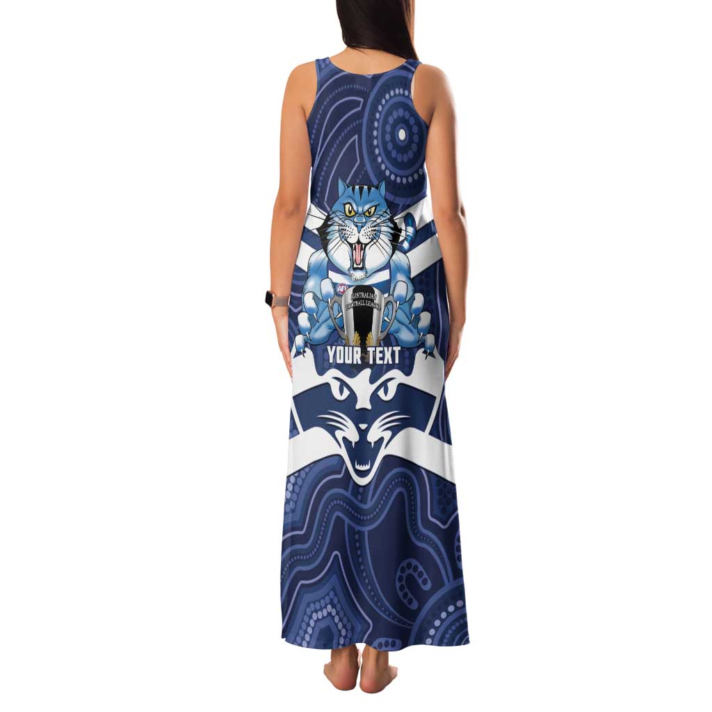 AFL Cats Football Personalised Family Matching Tank Maxi Dress and Hawaiian Shirt Final Geelong Premiers Trophy Aboriginal - Aussie Hoodie