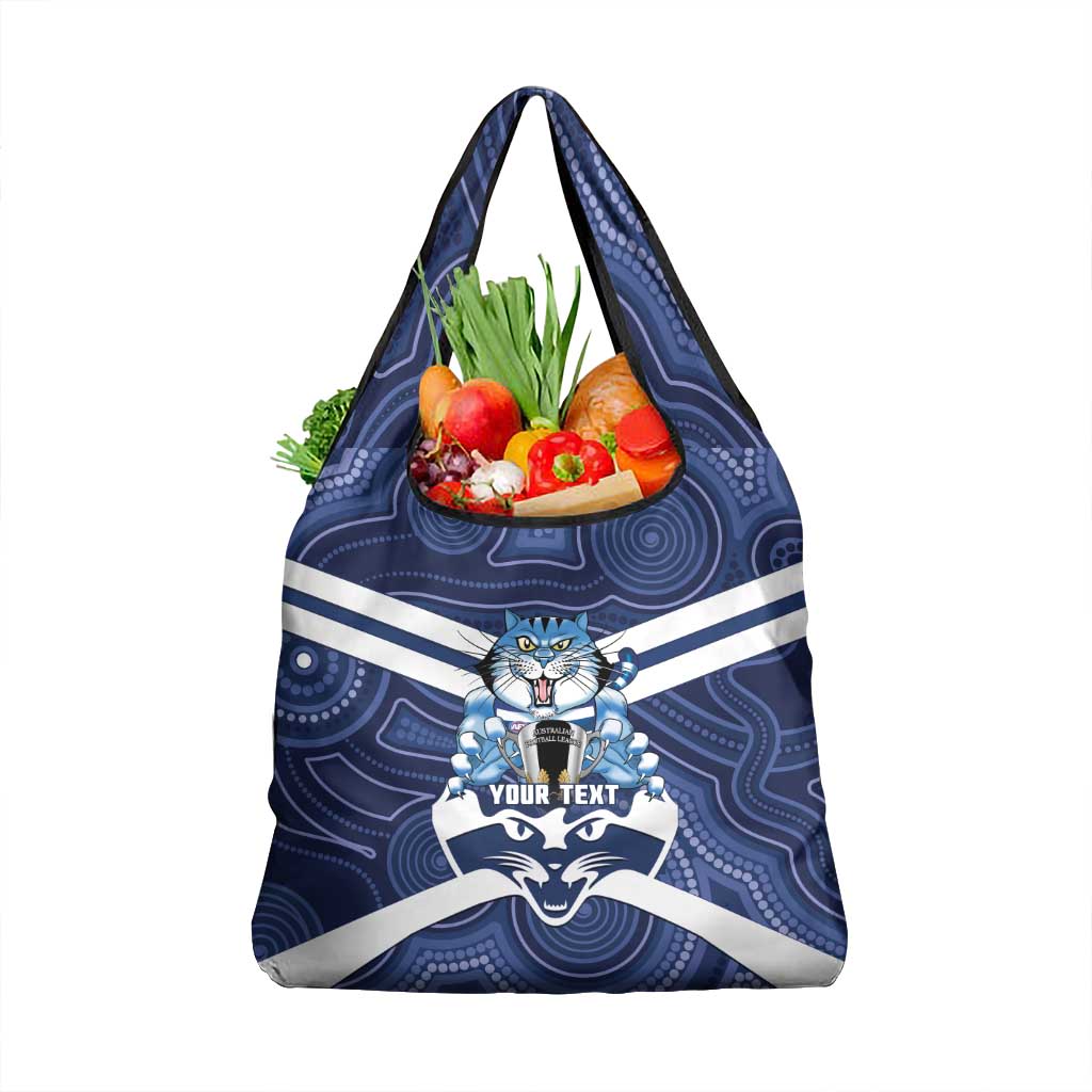 AFL Cats Football Personalised Grocery Bag Final Geelong Premiers Trophy Aboriginal - Aussie Hoodie