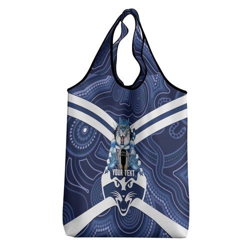 AFL Cats Football Personalised Grocery Bag Final Geelong Premiers Trophy Aboriginal - Aussie Hoodie