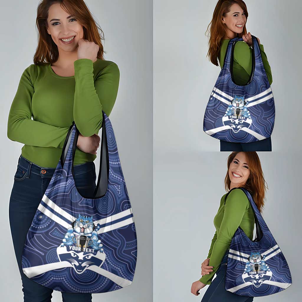 AFL Cats Football Personalised Grocery Bag Final Geelong Premiers Trophy Aboriginal - Aussie Hoodie