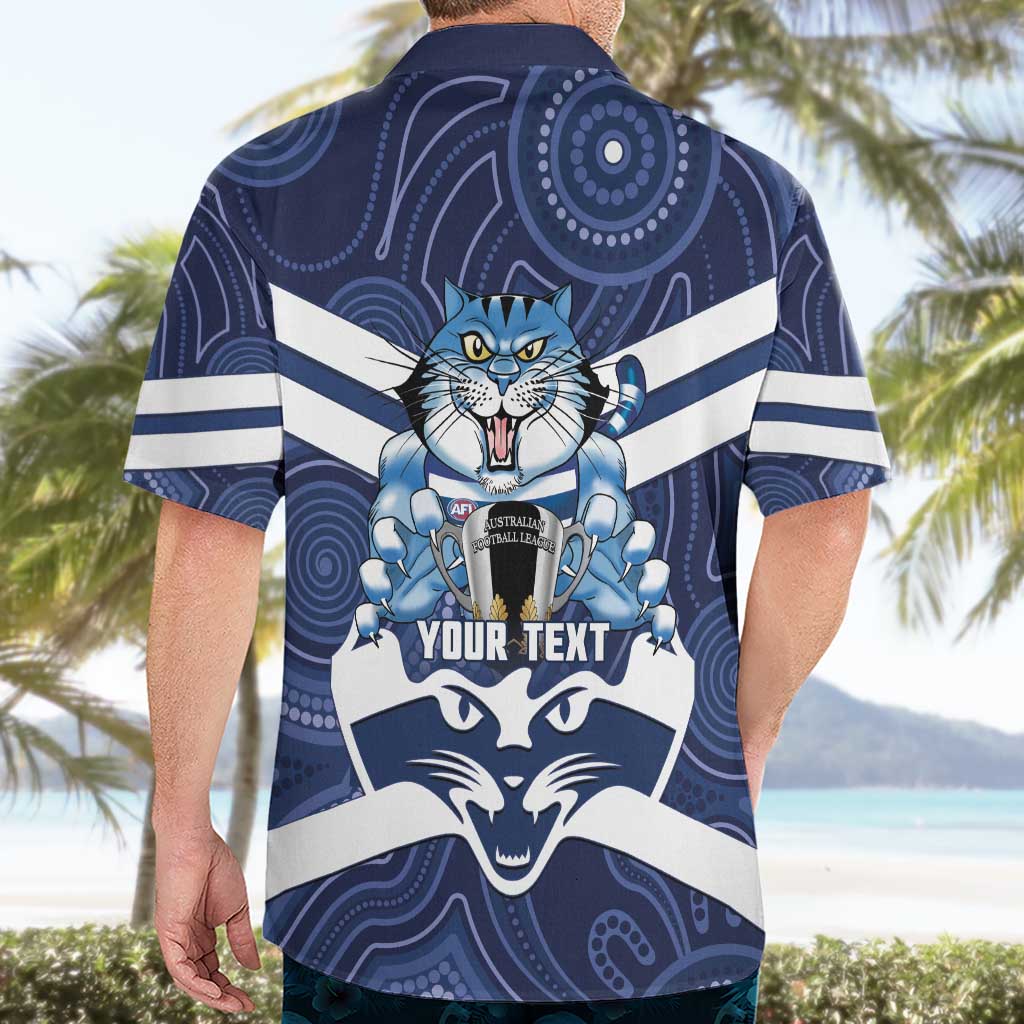 AFL Cats Football Personalised Hawaiian Shirt Final Geelong Premiers Trophy Aboriginal - Aussie Hoodie